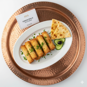 Sigara Böreği – Feta cheese rolls with parsley and dill, fried to golden perfection at Ada Mediterranean Cuisine Grill, Middle Island NY