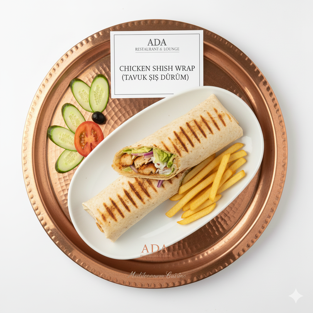 Chicken Shish Sandwich – Grilled chicken with vegetables and cacik sauce at Ada Mediterranean Cuisine Grill