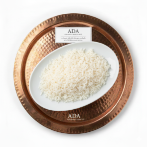 Rice – Steamed white rice served as a side at Ada Mediterranean Cuisine Grill, Middle Island NY