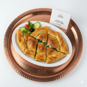 Ispanaklı Börek – Spinach and feta cheese pie, baked to perfection at Ada Mediterranean Cuisine Grill, Middle Island NY