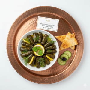 Zeytinyağlı Sarma – Grape leaves stuffed with rice and spices at Ada Mediterranean Cuisine Grill, Middle Island NY